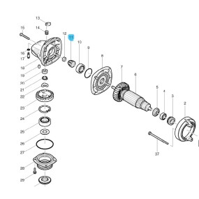 Pignon de sortie moteur meuleuse MAKITA 9555NB