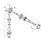 Pignon de sortie moteur meuleuse MAKITA 9555NB Pignon de sortie moteur meuleuse MAKITA 9555NB