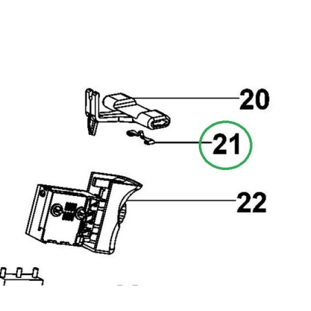 Ressort 90560638 pour inverseur perceuse BLACK & DECKER KR1102 STANLEY FME142