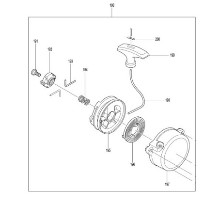 Lanceur complet pour souffleur MAKITA EB5300TH