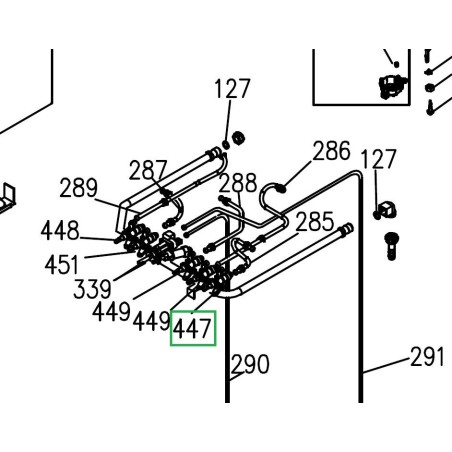 Robinet Z011J27 cuisinières AIRLUX, GLEM A66ACF2, A66RXF3, AA65CEIXN, AA65CMIXN