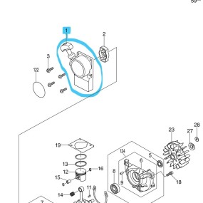 Lanceur DA00000379 débroussailleuse MAKITA EM2600U / DOLMAR MS27