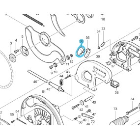 Interrupteur 651923-1 pour scie circulaire MAKITA 5143R - 5104S