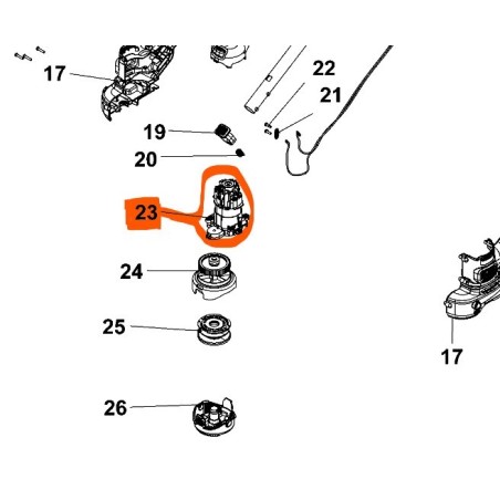 Moteur pour coupe bordure BLACK + DECKER STC5433 - STC5433PC