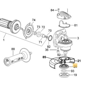 Flasque de centrage pour meuleuses DEWALT D28011 / DWEN201