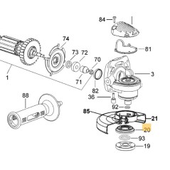 Flasque de centrage pour meuleuses DEWALT D28011 / DWEN201