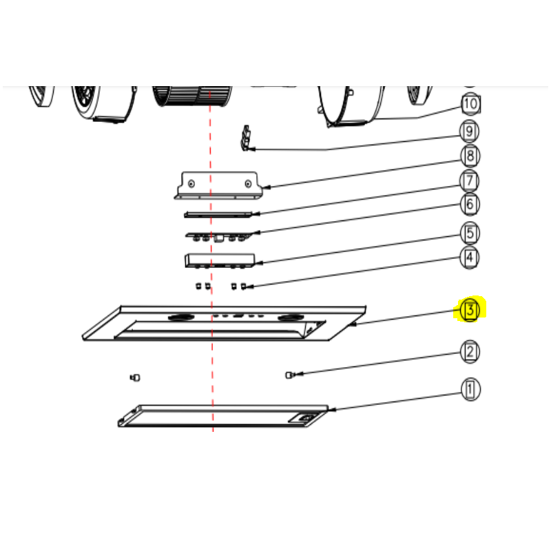 Façade pour hotte AIRLUX AHF571BK