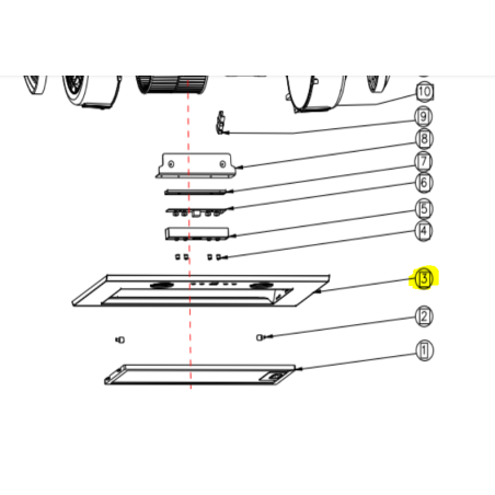 Façade pour hotte AIRLUX AHF571BK