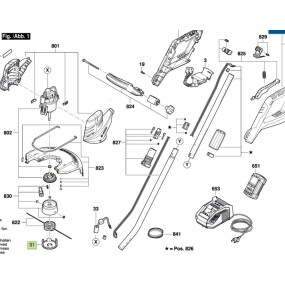 Couvercle de bobine F016L72438 pour débroussailleuses BOSCH ART 30-36 LI