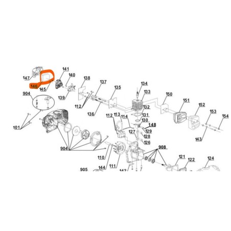 Filtre à air pour débroussailleuse EINHELL BG-PT2538AS - GC-PT2538