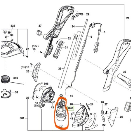 Moteur pour coupe-bordures / débroussailleuses BOSCH ART24 / ART30