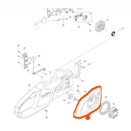 Carter de pignon tronçonneuse MAKITA UC3541A