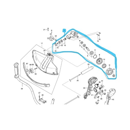 Renvoi d'angle pour débroussailleuse MAKITA DUR369
