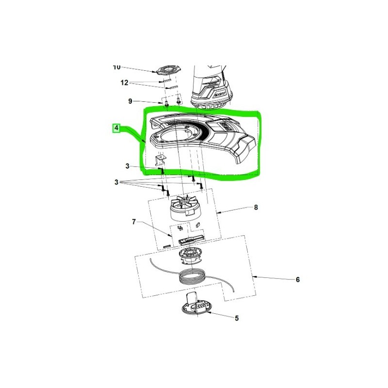 Carter de protection pour débroussailleuses RYOBI RY36LT33A Carter de protection pour débroussailleuses RYOBI RY36LT33A