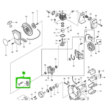 Cliquet de lanceur débroussailleuse MAKITA / DOLMAR MS3202E