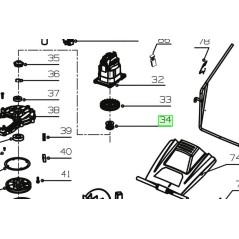 Poulie de sortie moteur tondeuses à gazon RYOBI RLM3313