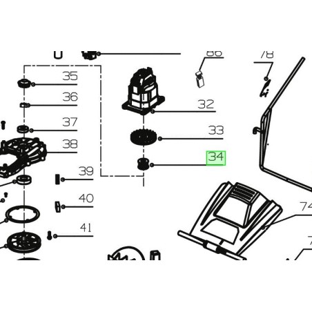 Poulie de sortie moteur tondeuses à gazon RYOBI RLM3313