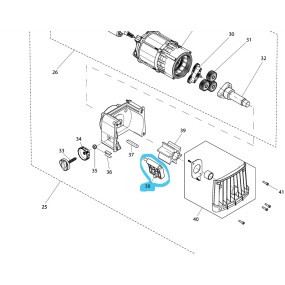 Volet 652023709 pour broyeur à végétaux MAKITA, DOLMAR UD2500