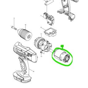 Moteur 629834-8 pour perceuse, visseuse MAKITA 8390D / 8391D / DF457D
