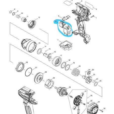 Interrupteur pour clef à choc MAKITA DTD152