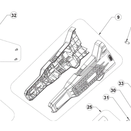 Carters moteur débroussailleuses RBC18X20B4 - OBC1820B - RBC18X20B4F