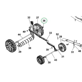 Rondelle Frein roue tondeuse BLACK ET DECKER BDMOW1400