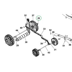 Rondelle Frein roue tondeuse BLACK ET DECKER BDMOW1400
