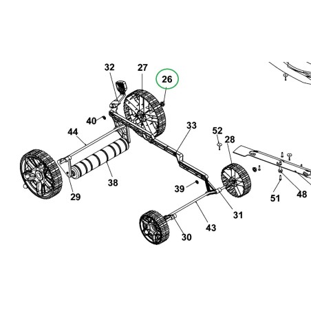 Rondelle Frein roue tondeuse BLACK ET DECKER BDMOW1400