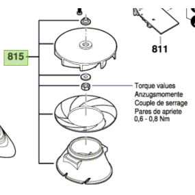 Ventilateur moteur pour souffleur BSOCH ALB18LI