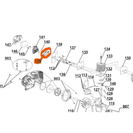 Carburateur pour débroussailleuses EINHELL GC-BC 25/1 I AS