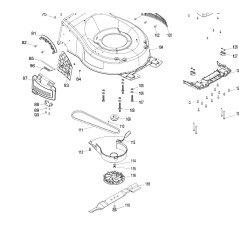 Carter de protection de courroie tondeuse MAKITA ELM4613