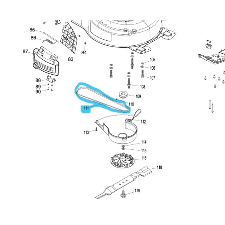 Courroie de traction pour tondeuses MAKITA ELM4613