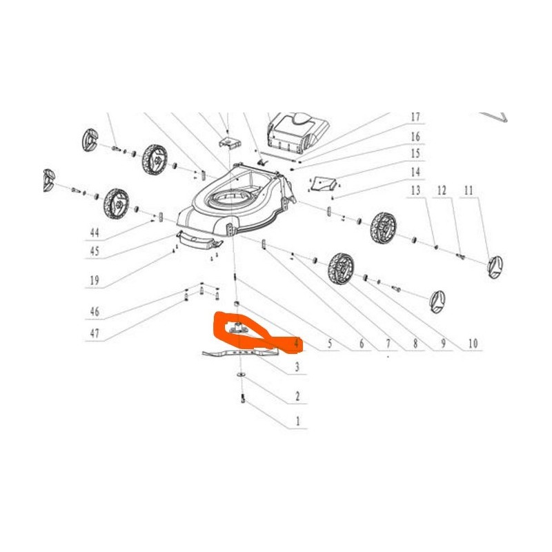 Support de lame pour tondeuse EINHELL GC-PM 40/2