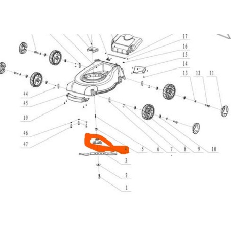 Support de lame pour tondeuse EINHELL GC-PM 40/2 - 340483301004