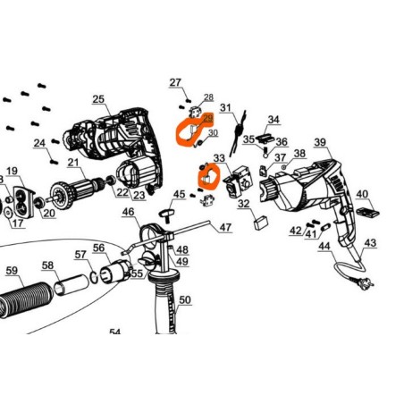 Charbons pour perceuses EINHELL TE-ID750E et TE-ID750/1E