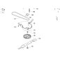 Turbine / support de lame pour tondeuses MAKITA ELM4613