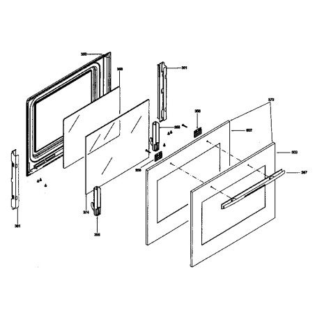 Poignee complete inox FOUR AIRLUX FMP103C
