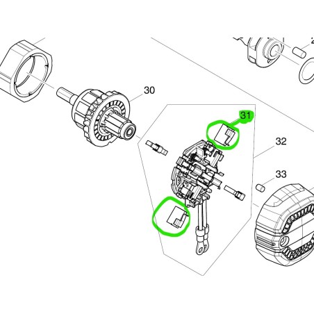 Charbons CB-448 clef à chocs MAKITA modèle DTD152