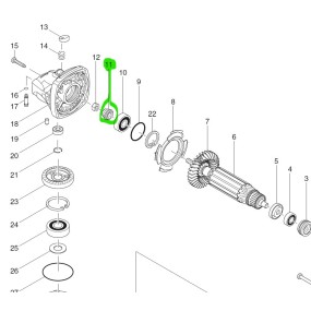 Pignon de sortie moteur meuleuse MAKITA GA4530R - GA5034