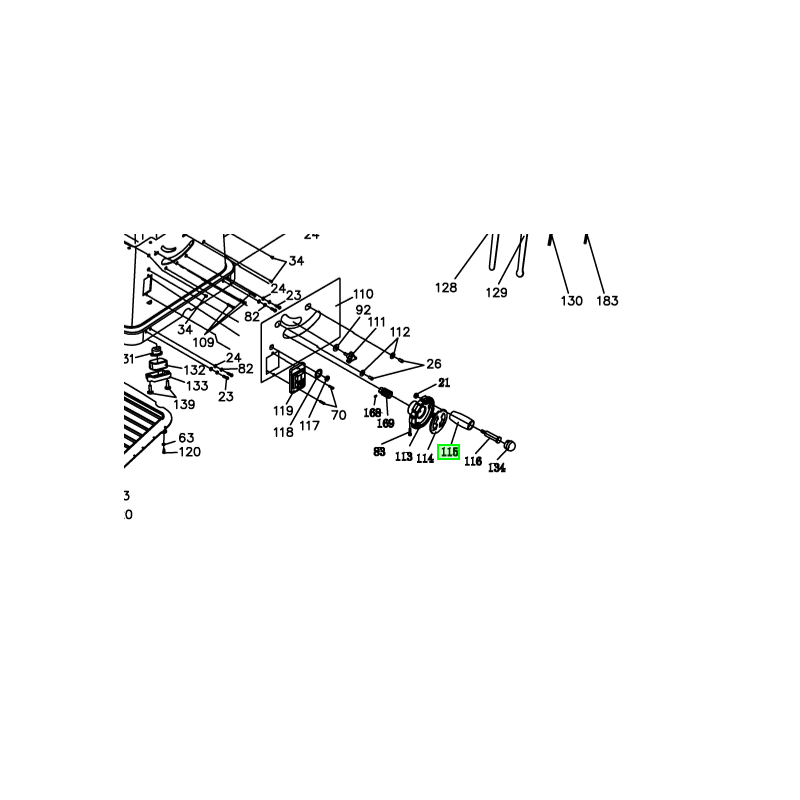 Poignée pour la scie de table RYOBI modèle ETS1526HG, Référence: 5131031300