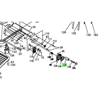Poignée pour la scie de table RYOBI modèle ETS1526HG, Référence: 5131031300