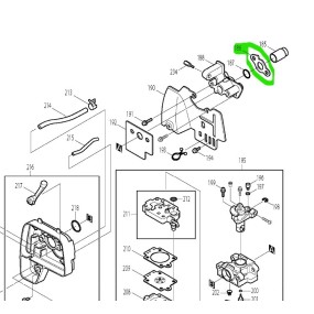 Joint de carburateur débroussailleuses DOLMAR MS-335.4T / MS335.4C