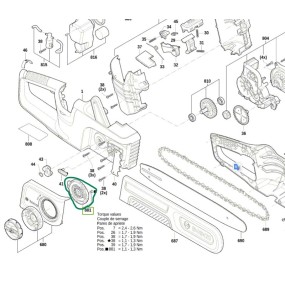 Bloc de tension de chaine tronçonneuses BOSCH AdvancedChain 36V-35-40