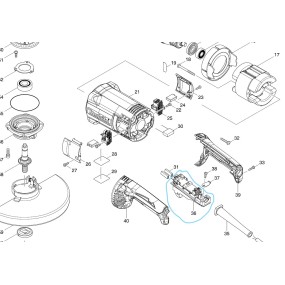 Interrupteur meuleuses MAKITA GA9060 - GA9063