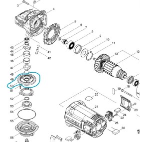 Pignon de renvoi d'angle meuleuses MAKITA GA9060 - GA9063