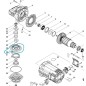 Pignon de renvoi d'angle meuleuses MAKITA GA9060 - GA9063