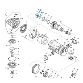 Pignon sortie moteur meuleuses MAKITA GA9060 - GA9071