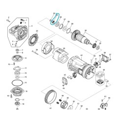 Pignon sortie moteur meuleuses MAKITA GA9060 - GA9071