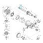 Pignon sortie moteur meuleuses MAKITA GA9060 - GA9071 Pignon sortie moteur meuleuses MAKITA GA9060 - GA9071