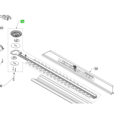 Ensemble pignon et lame taille-haies RYOBI OHT1850H - RHT1850H25HS.